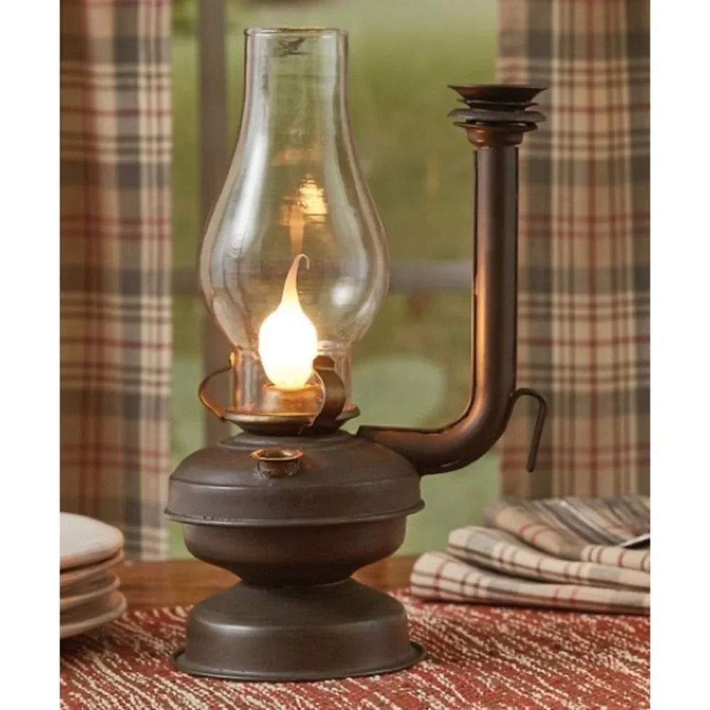 Park Designs Decorative Brown Electric Vent-Pipe Oil Lamp